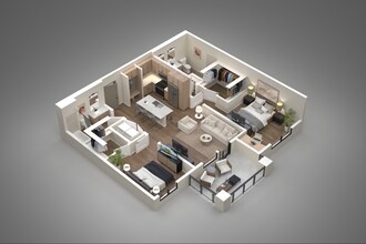 2 Bed/2 Bath 1017 floor plan